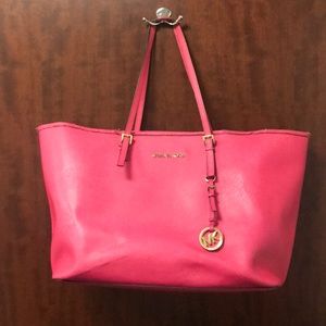 Michael Kors Pink Large Tote Bag